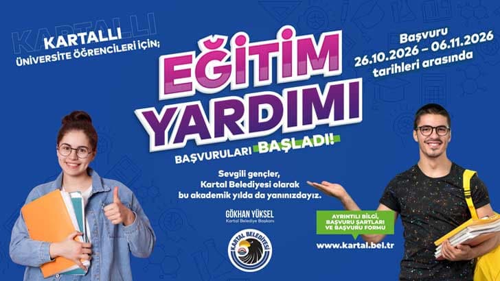 Kartal Belediyesi Eğitim Yardımı Burs Başvurusu 2026-2027 ile ilgili fırsat görseli