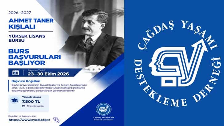 ÇYDD Ahmet Taner Kışlalı Bursu Başvurusu 2026-2027 ile ilgili fırsat görseli