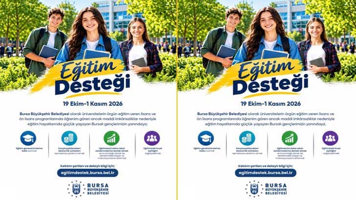 Bursa Belediyesi Bursu Başvuruları 2026-2027 ile ilgili fırsat görseli