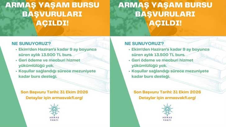 Armaş Vakfı Burs Başvuruları 2026-2027 ile ilgili fırsat görseli