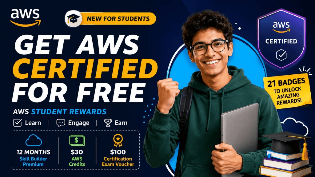 AWS’den Öğrencilere Ücretsiz 12 Ay Premium Eğitim ve Sertifika Desteği ile ilgili fırsat görseli